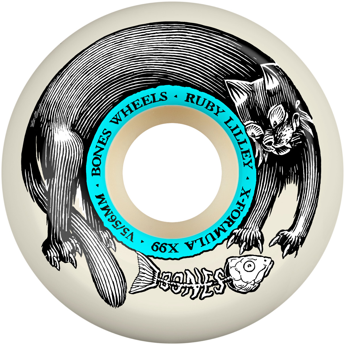 BONES WHEELS X-Formula Skateboard Wheels Lilley Blk Cat 56mm V5