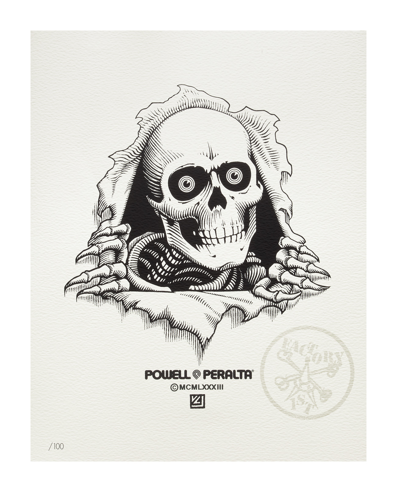 Powell Peralta Ripper Skateboard Deck Pink⁄Blue - 10 x 31.75 90s 