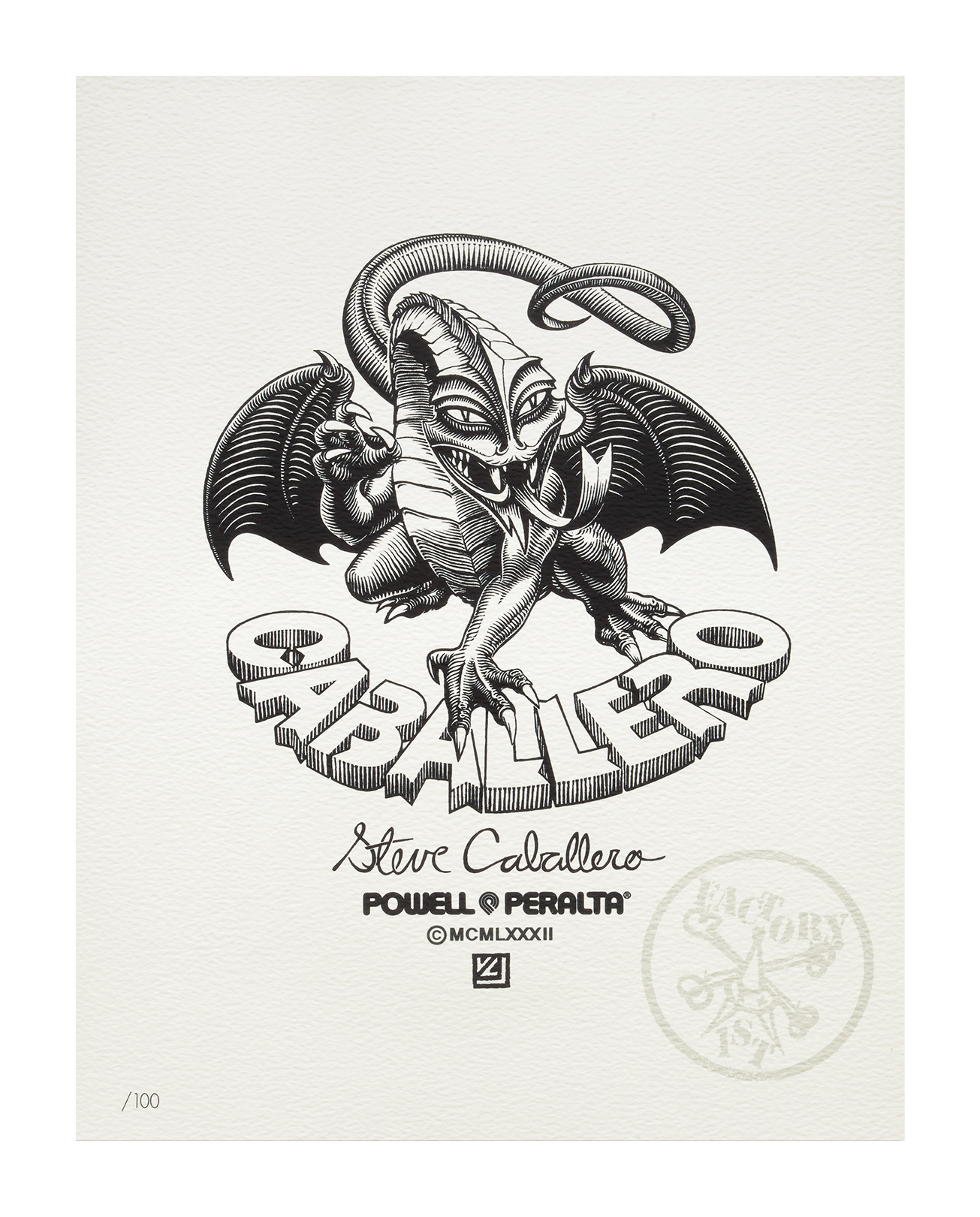 Powell Peralta Caballero Dragon Art Giclee Print 8 x 10 - Skate One