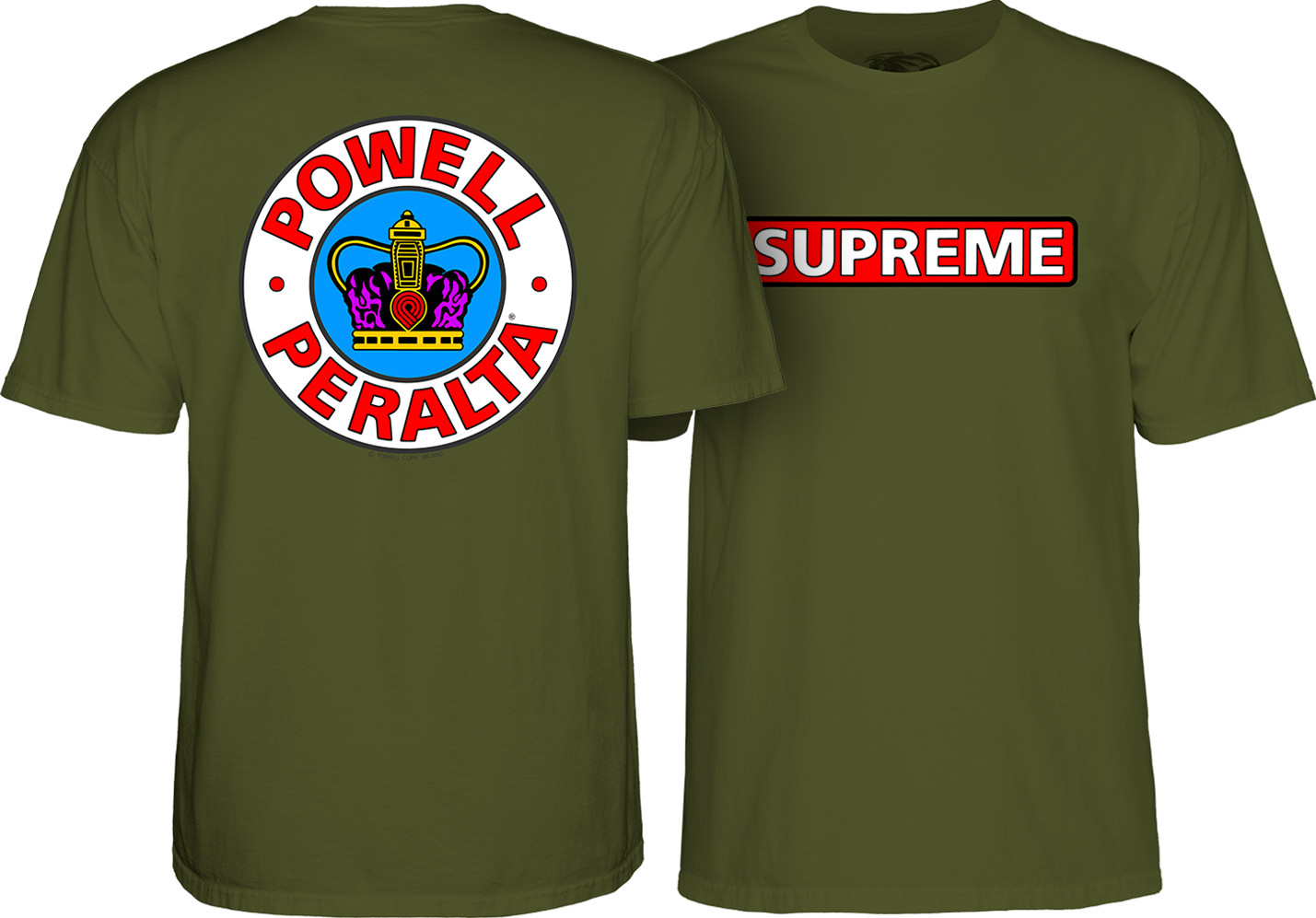Powell Peralta Supreme T-Shirt Military Green - Skate One