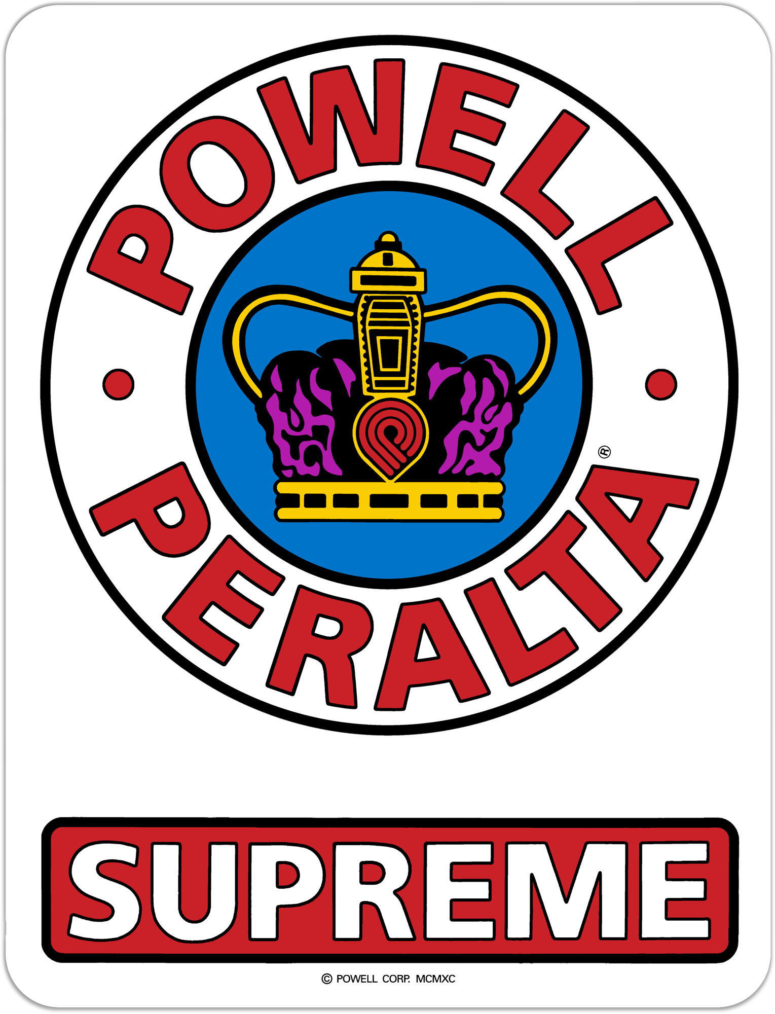 Powell Peralta Supreme OG Sticker 3.25