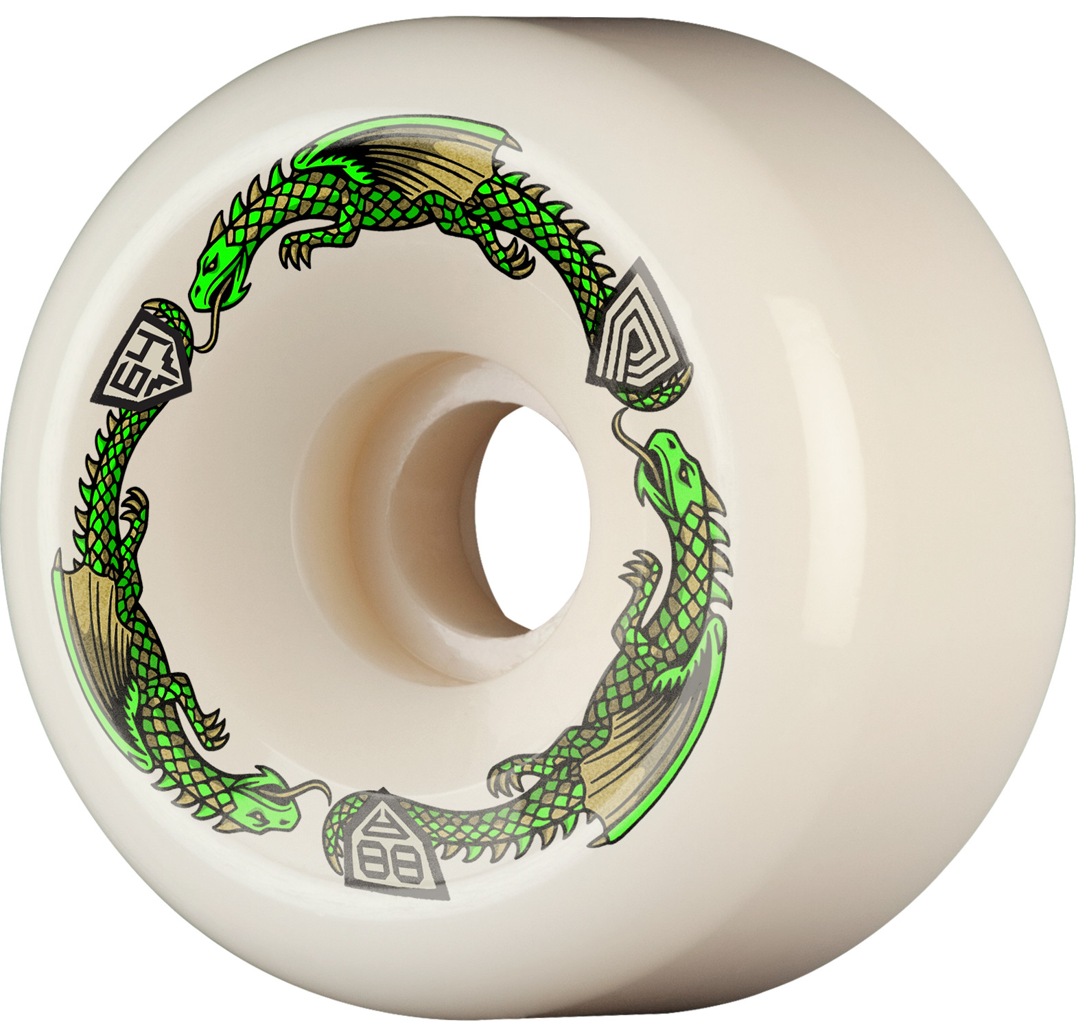 スケートボード Powell Peralta Dragons 54mm 88A Powell Peralta Dragons 88A - Bomber Symmetrical Shape - Extra Wide