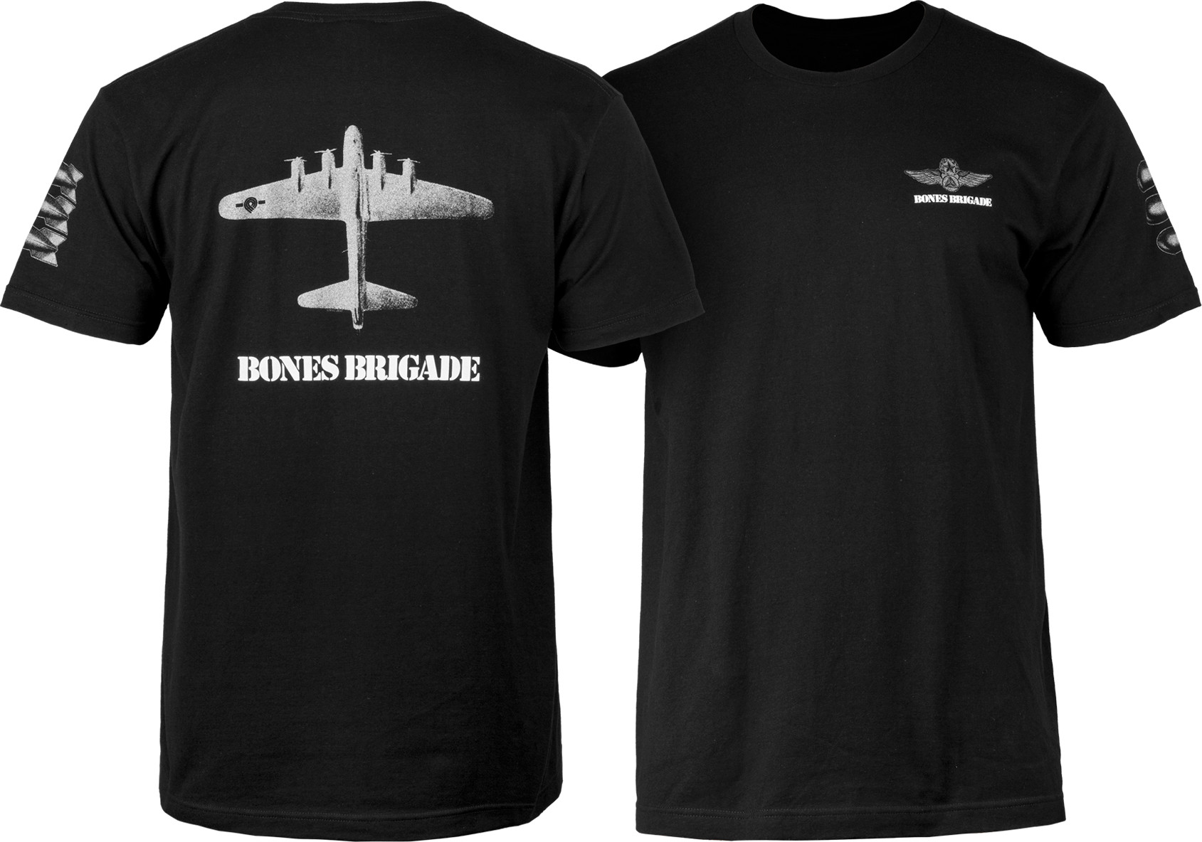 Bones Brigade Bomber T-shirt Black - Skate One