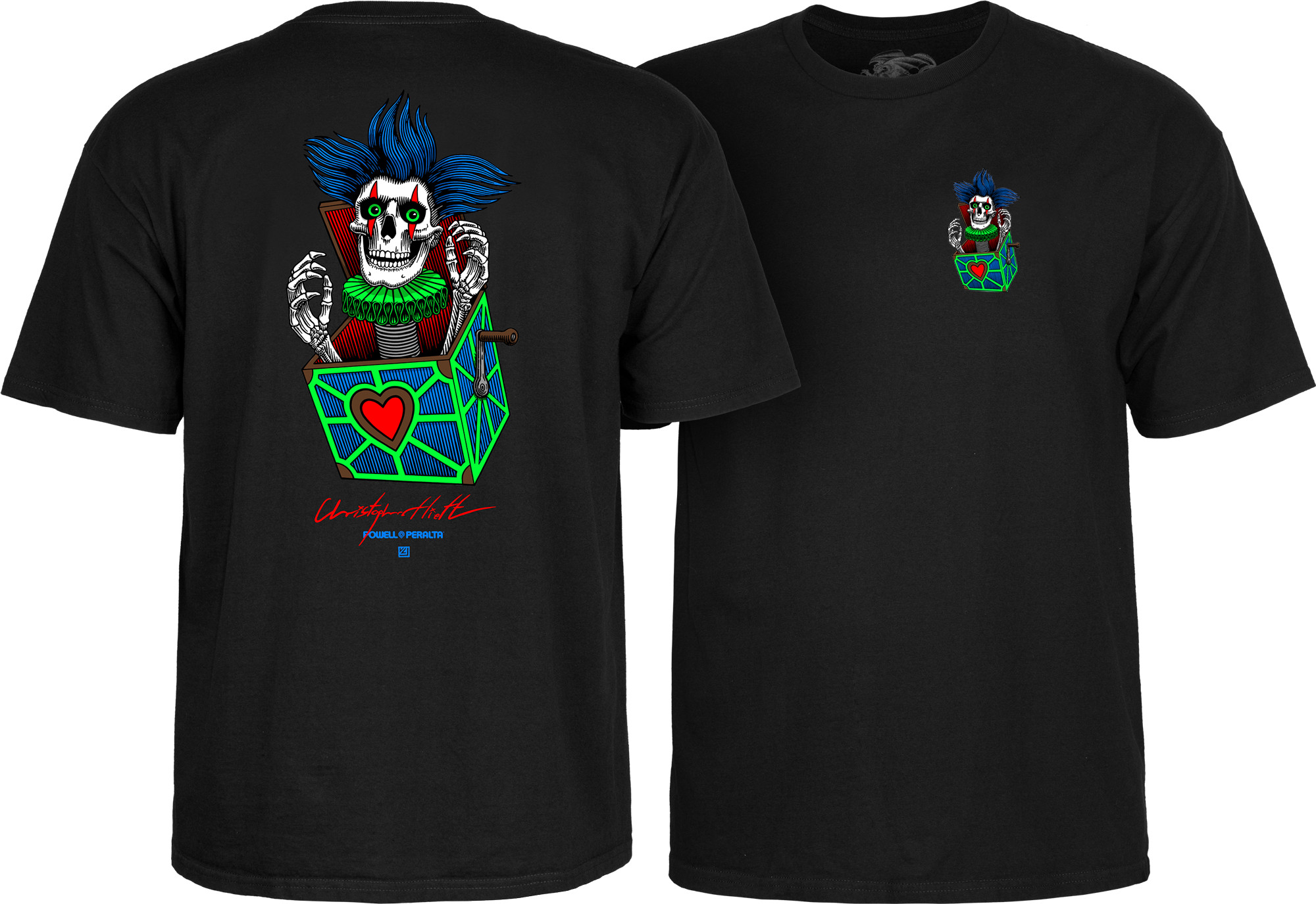 Powell Peralta Chris Hiett Skull T-Shirt Black - Skate One