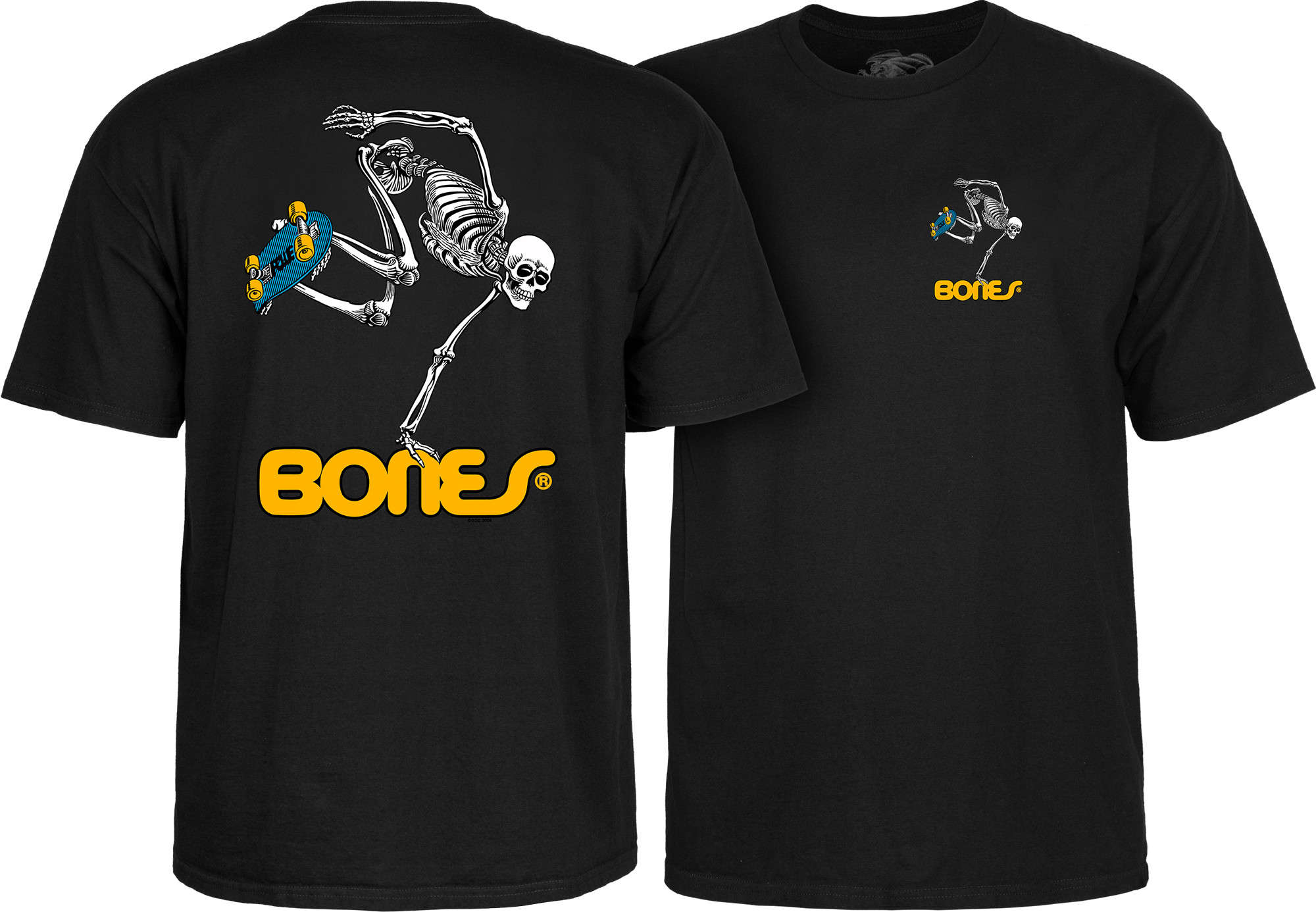 Powell Peralta Skateboarding Skeleton YOUTH T-shirt - Black 