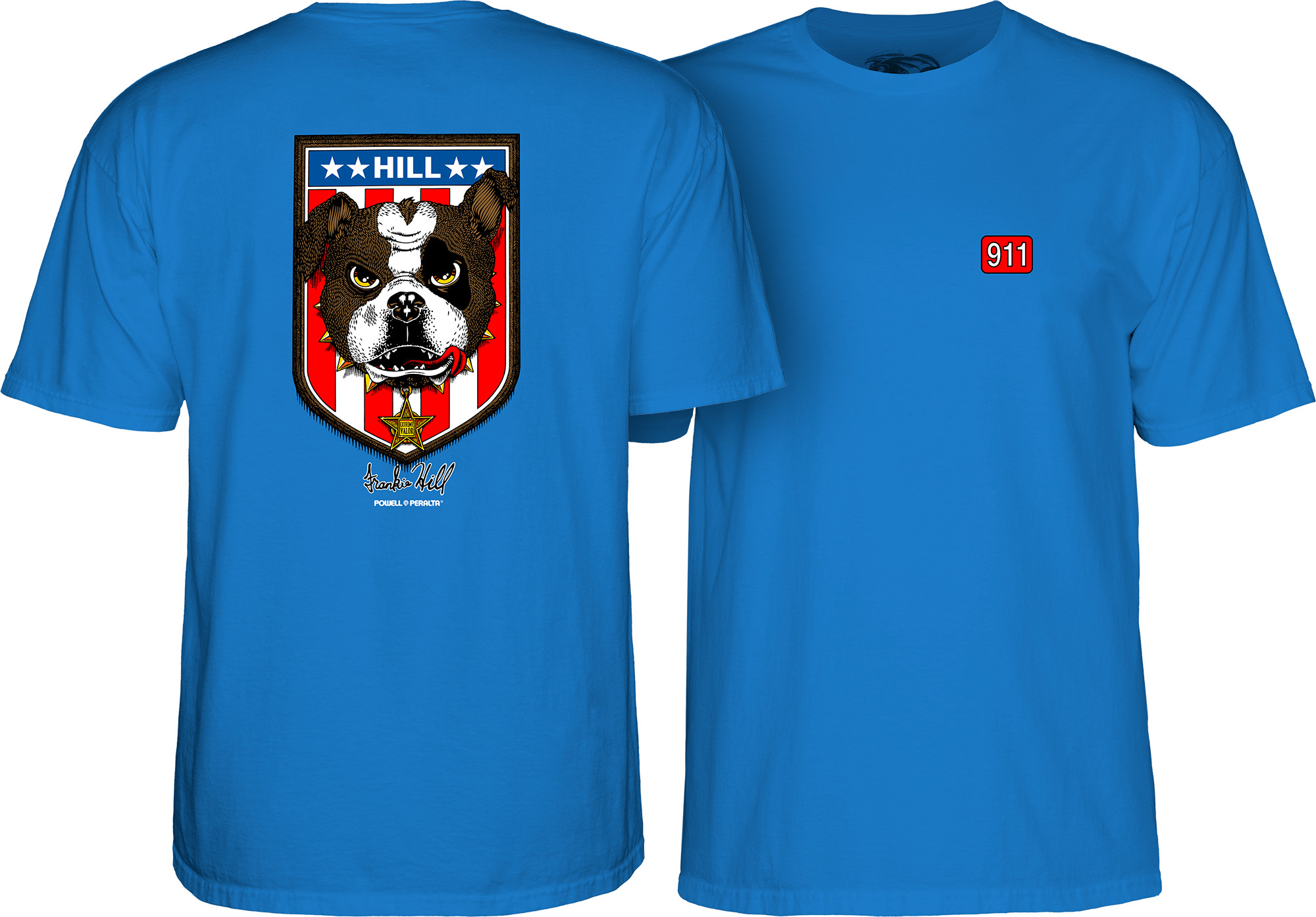 Powell Peralta Hill Bulldog T-Shirt Royal Blue - Skate One