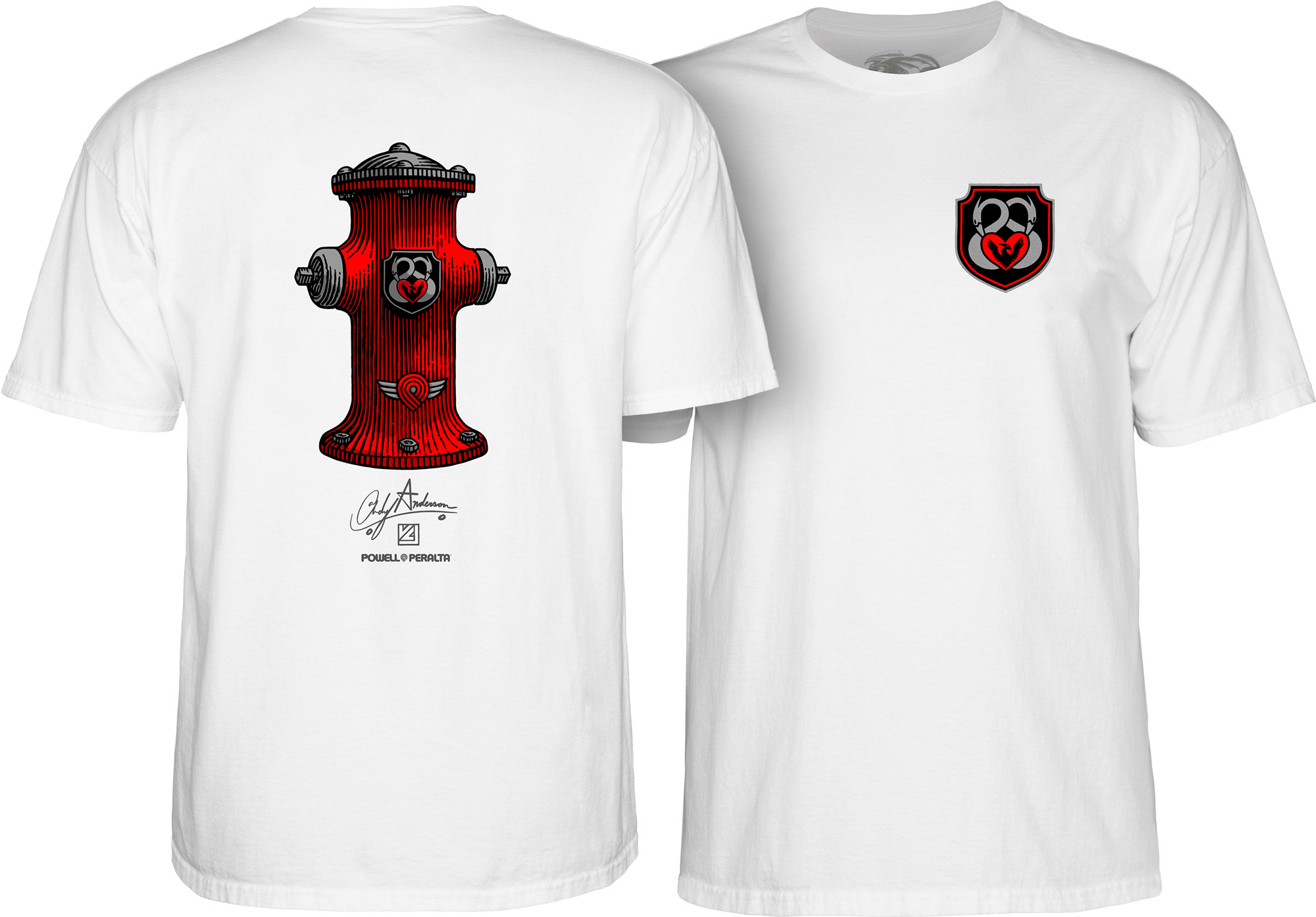 Powell Peralta Andy Anderson Hydrant T-Shirt White - Skate One