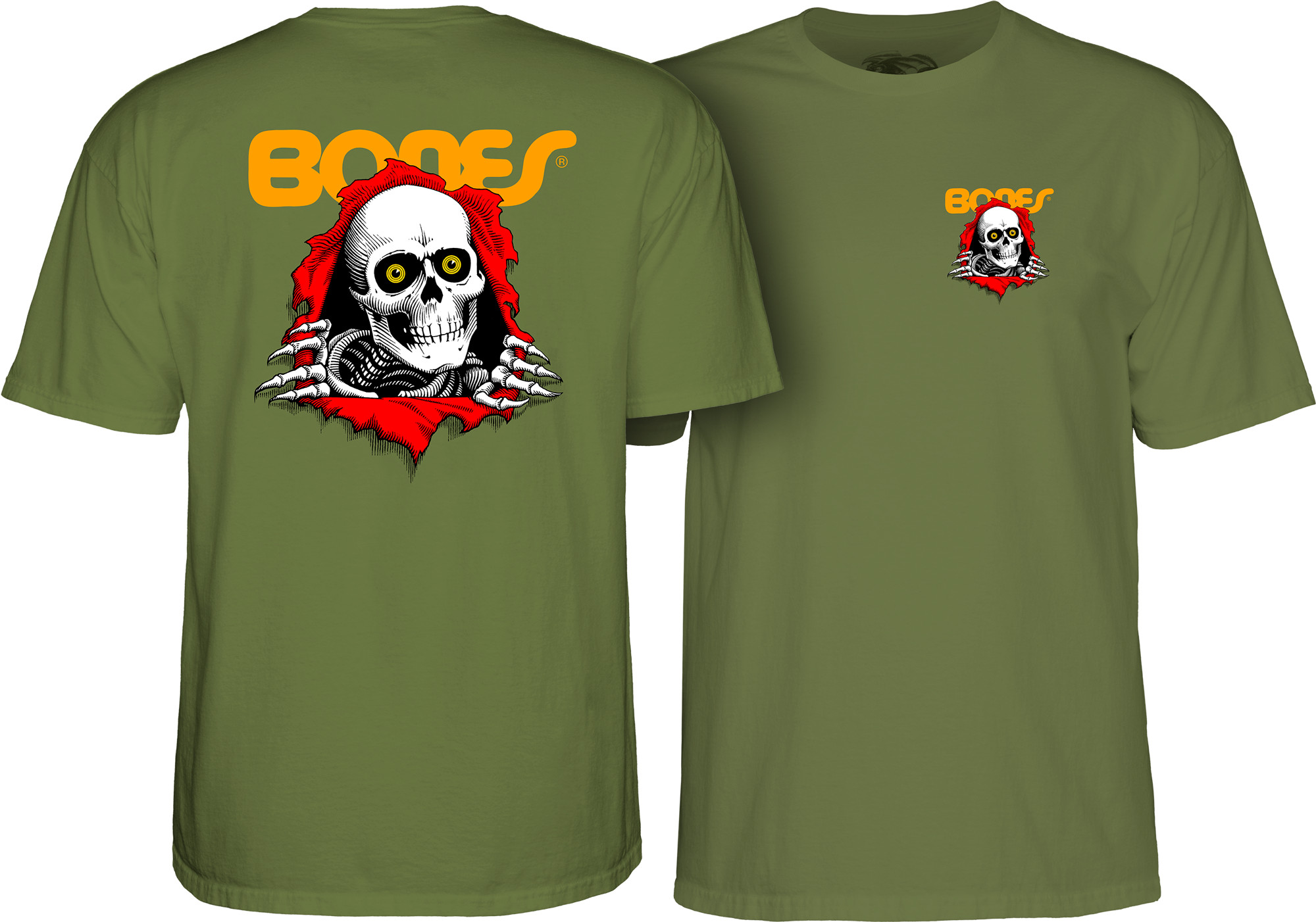Powell Peralta Ripper Youth T-shirt Military Green - Skate One