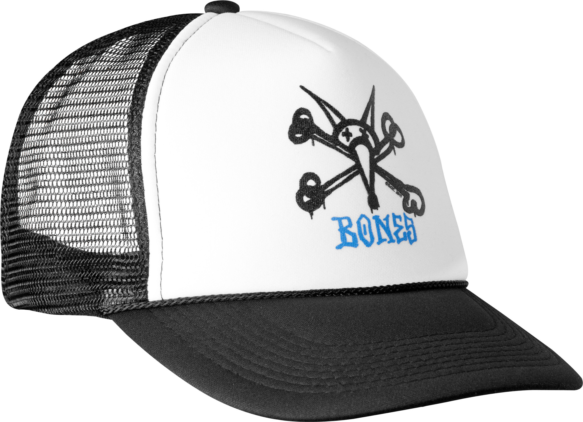 Powell Peralta Vato Rat Bones Trucker Cap - White/Black - Skate One