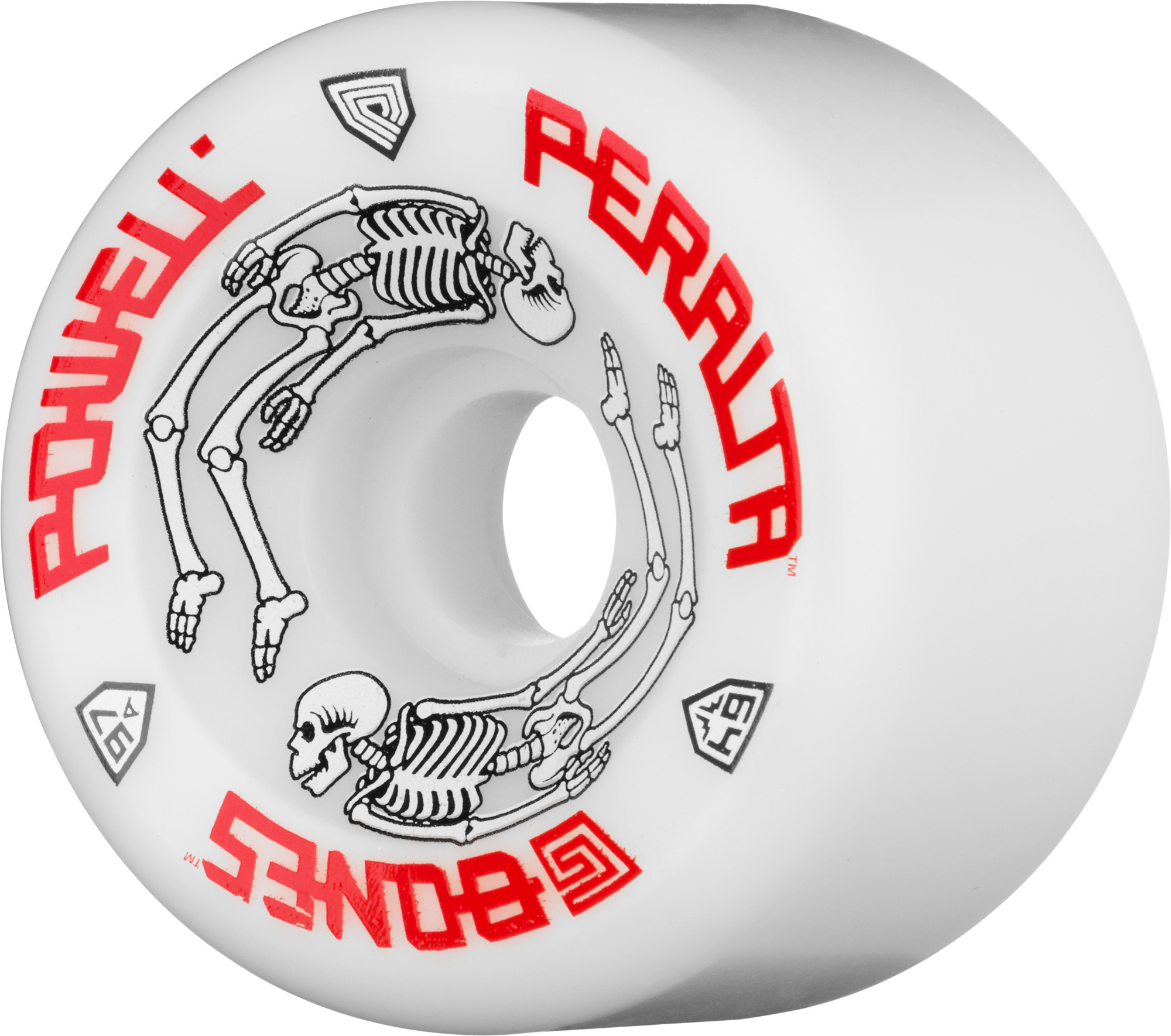 POWELL PERALTA G-BONES 64mm97A パウエル ウィール Powell Peralta G-Bones Skateboard Wheels 64mm 97a - White (4 pack