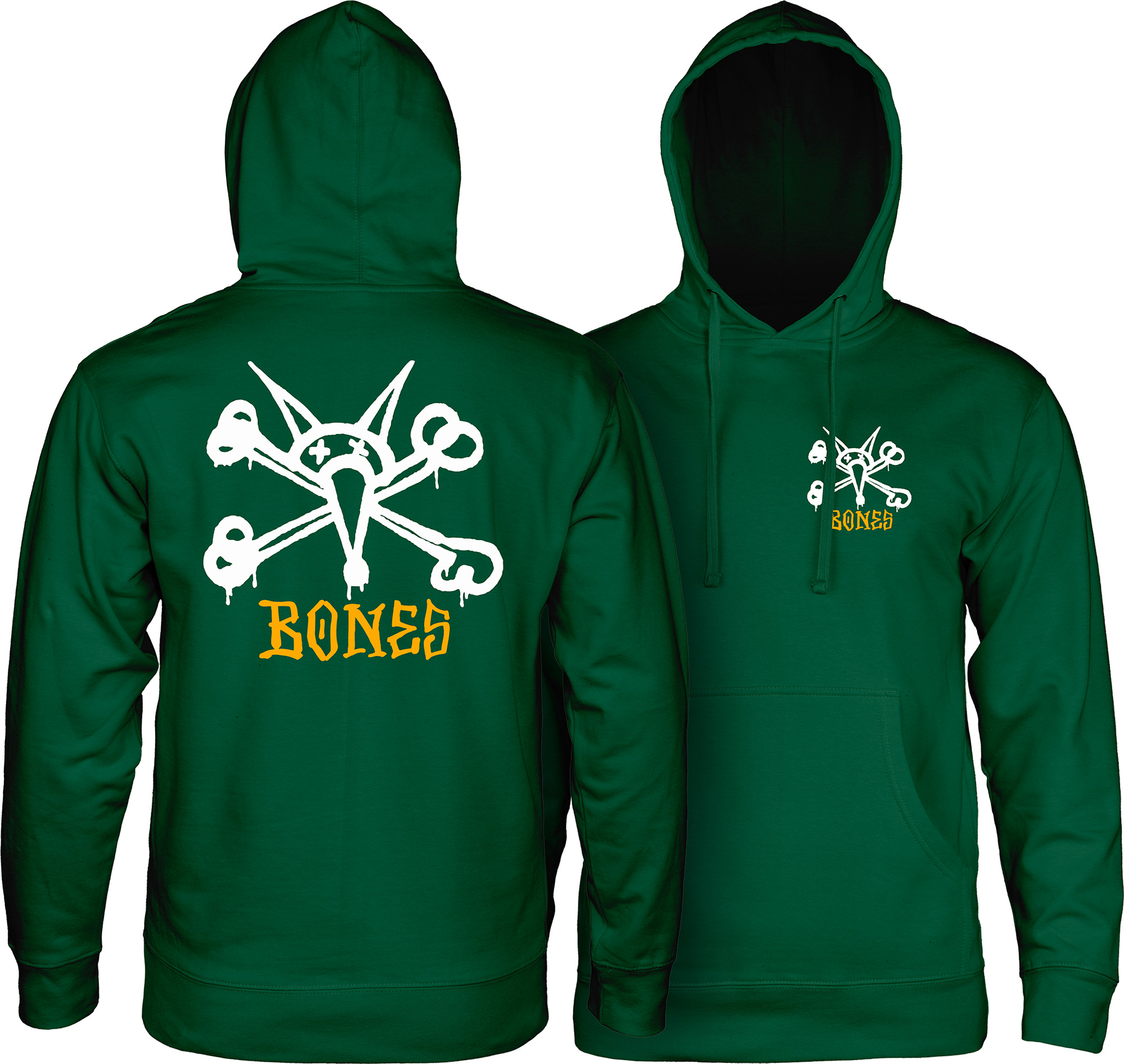 Powell Peralta Rat Bones Hooded Sweatshirt Mid Weight Alpine Green