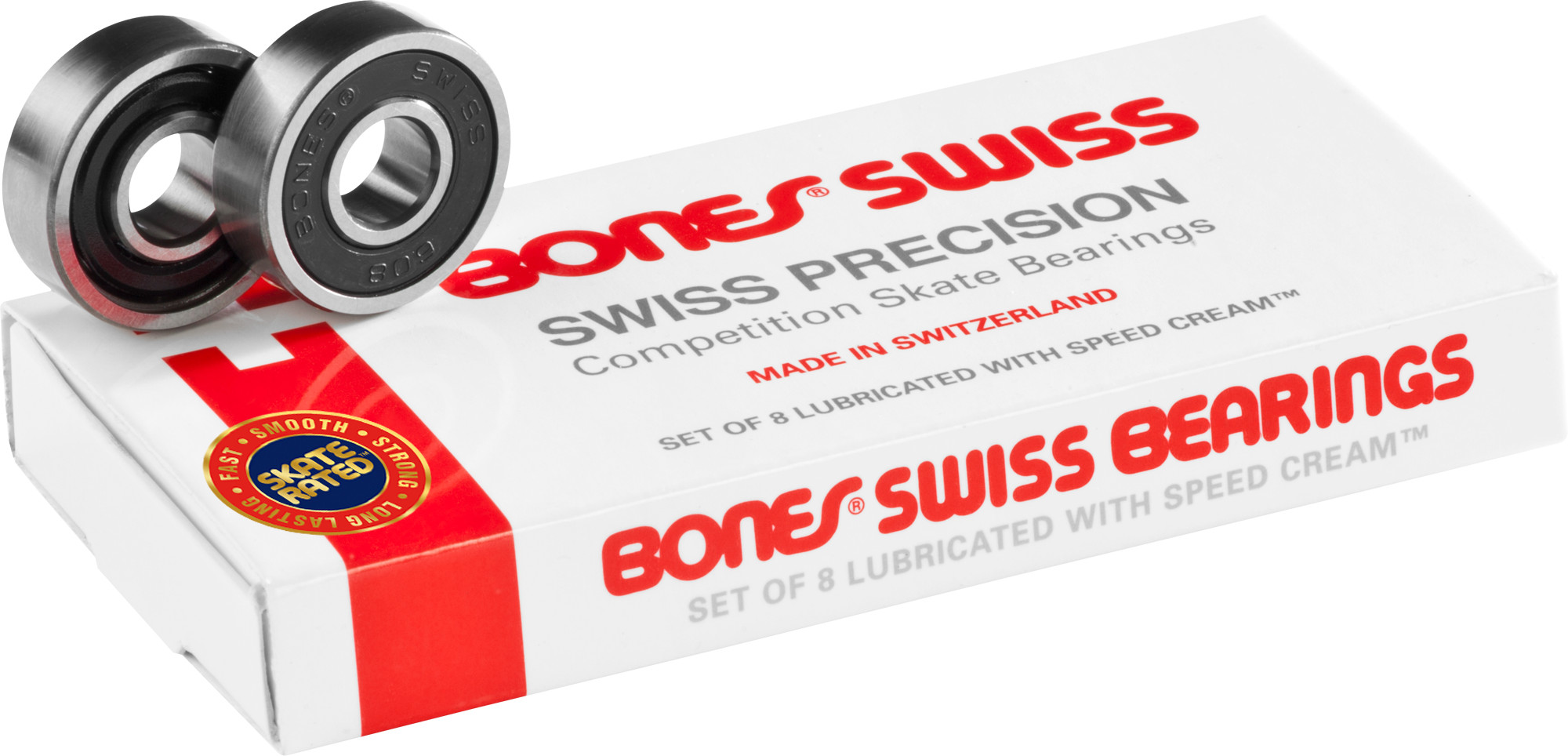 BONES SWISS ボーンズ　スイス　正規品 Bones® Swiss Skateboard Bearings 8 pack - Skate One