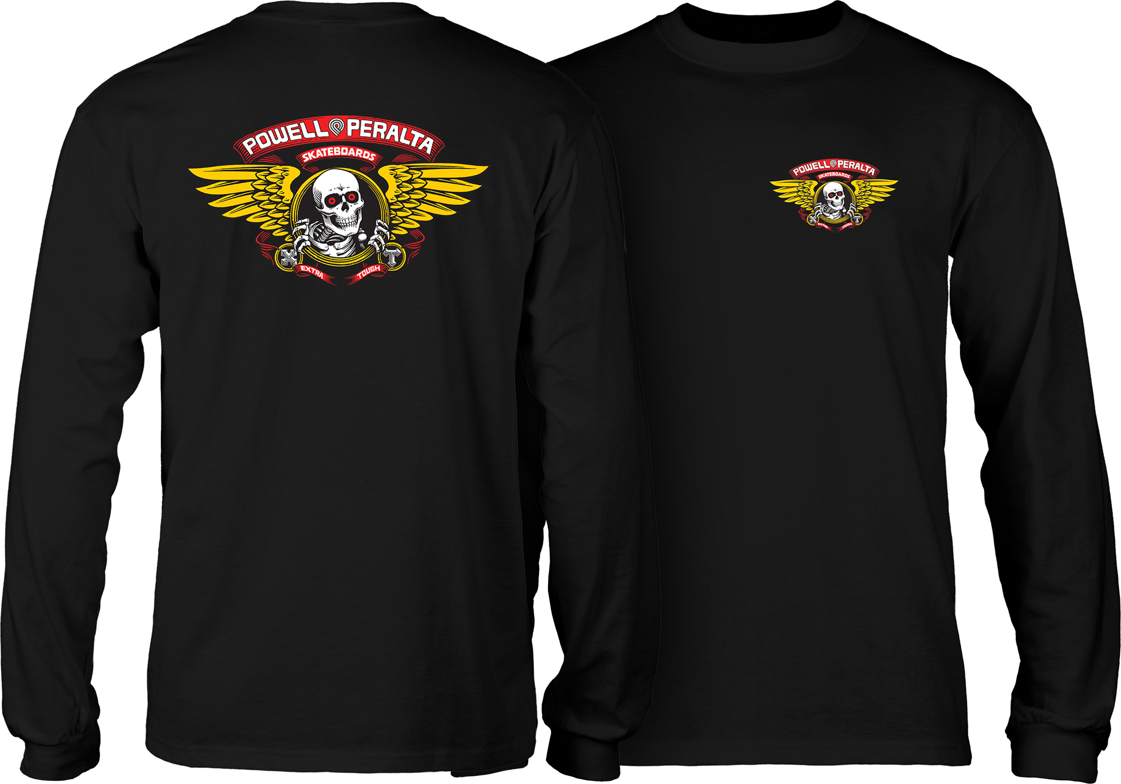 Powell Peralta Winged Ripper L/S T-shirt - Black - Skate One