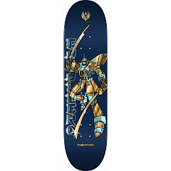 Powell Peralta Steve Caballero Gundam FLIGHT BLEM Skateboard Deck Blue / Gold Foil - Shape 244 - 8.5 x 32.08