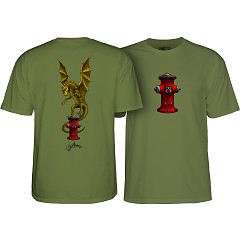 Powell Peralta Andy Anderson Hydrant Youth T-Shirt Military Green