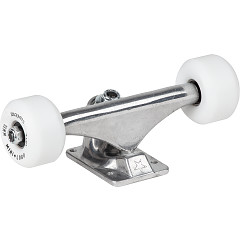 Mini Logo 8.0" Rough Polished Trucks + ML Bearings + A-cut 53mm x 101a White Wheels