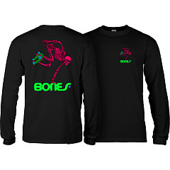 Powell Peralta Skateboard Skeleton L/S Shirt Blacklight