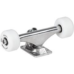 Mini Logo 7.13" Rough Polished Trucks + ML Bearings + A-cut 53mm x 90a White Wheels