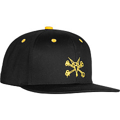 BONES WHEELS Cotton Twill 6 Panel Hat Vato Rat Black