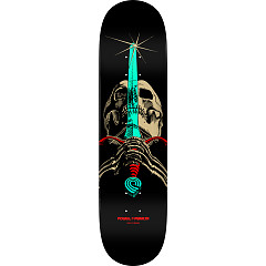 Powell Peralta Skull & Sword Skateboard Deck Red/ Metallic Gold - Shape 243 - 8.25 x 31.95