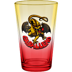 Powell Peralta Pint Glass OG Caballero Dragon Yellow/Red Fade