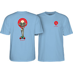 Powell Peralta Tucking Skeleton T-Shirt Baby Blue