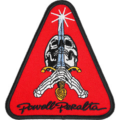 Powell Peralta Skull and Sword Red Patch Single