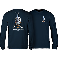 Powell Peralta Skull & Sword L/S Shirt Navy