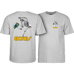Powell Peralta Skateboarding Skeleton YOUTH T-shirt - Athletic Heather Gray