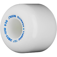 Powell Peralta Mini-Cubic Skateboard Wheels 64mm 95a - White (4 pack)