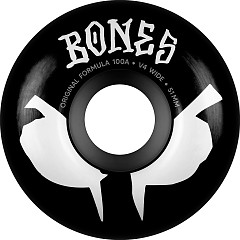 BONES WHEELS OG Formula Skateboard Wheels ORIGINAL FORMULA 51 V4 WIDES 100A BLK