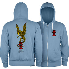 Powell Peralta Andy Anderson Hydrant Lightweight Zip Hoodie Misty Blue