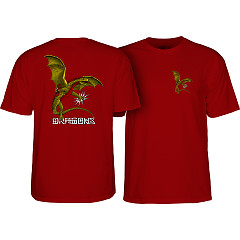 Powell Peralta Dragons Logo T-Shirt Burgundy