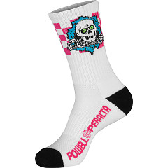 Powell Peralta Ripper Cotton Socks Checker Blue/Pink/White
