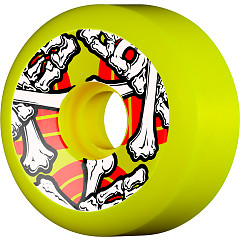 Powell Peralta Cross Bones Skateboard Wheels 64mm 97a - Yellow (4 pack)