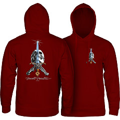 Powell Peralta Skull & Sword Midweight Hooded Sweatshirt - Black