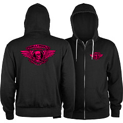 Powell Peralta Winged Ripper Lightweight Zip Hoodie Blacklight