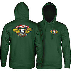 Powell Peralta Winged Ripper Hooded Sweatshirt Mid Weight Alpine Green