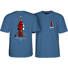 Powell Peralta Skull & Nunchucks Bruce Lee Collab T-shirt - Indigo Blue
