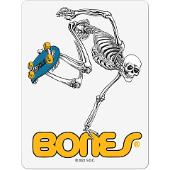Powell Peralta Skateboarding Skeleton Sticker Clear 4" Single