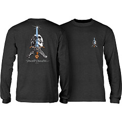 Powell Peralta Skull & Sword L/S Shirt Dark Heather