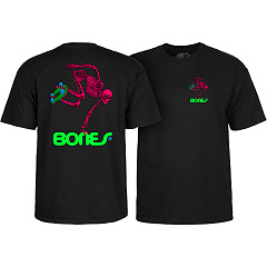 Powell Peralta Skateboard Skeleton T-Shirt Blacklight