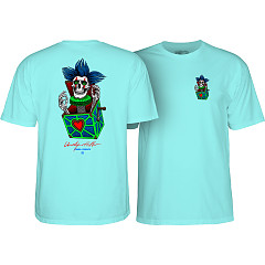Powell Peralta Chris Hiett Skull T-Shirt Celadon