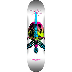 Powell Peralta Skull & Sword Skateboard Deck Lime Fade / White - Shape 246 - 9 x 32.95
