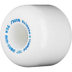 Powell Peralta Mini-Cubic Skateboard Wheels 64mm 95a - White (4 pack)
