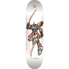Powell Peralta Steve Caballero Gundam FLIGHT BLEM Skateboard Deck White / Copper Foil - Shape 243 - K26 8.25 x 31.95