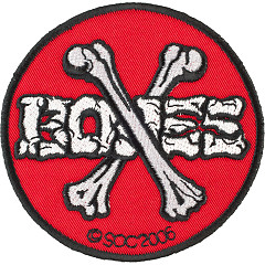 Powell Peralta Cross Bones Patch 3.5" Red Single