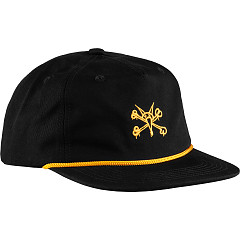 BONES WHEELS 5 Panel Twill Hat Vato Noir Blk