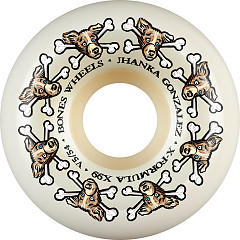 BONES WHEELS X-Formula Skateboard Wheels Jhanka Vato Dog 54 Sidecut X-Formula X99 4pk