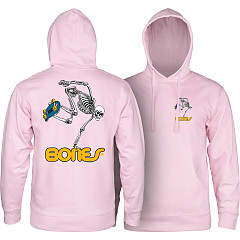 Powell Peralta Sk8board Skeleton Hooded Sweatshirt Light Pink